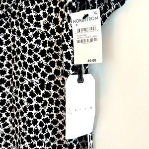 Leith White Cloud Floral Mini Dress, Size Medium. Never worn, with tags.